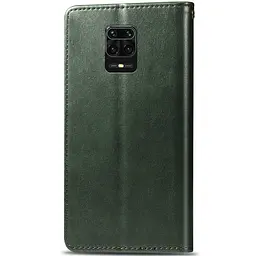 Шкіряний чохол-книжка GETMAN Gallant (PU) для Xiaomi Redmi Note 9s / Note 9 Pro / Note 9 Pro Max Зелений - мініатюра 4