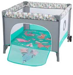 Манеж Lionelo Lene Sofie Turquoise Scandi, бірюзовий (LO-LENE TURQUOISE SCANDI) - мініатюра 2
