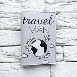 Обкладинка для паспорта Travel man 5 (сірий) - мініатюра 2