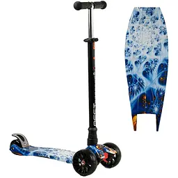 Самокат Best Scooter 75.5-87х55.5х13 см Різнобарвний 000254963