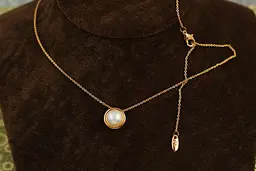Набір Xuping Jewelry ланцюг з рухомою перлиною 45 см добір 5 см золотистий - мініатюра 2