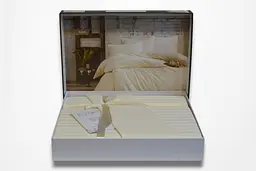 Постільна білизна Charlotte Cream Сатин-Stripe / простирадло на резинці 180x200см Cotton Shine pbe0052113 - мініатюра 3