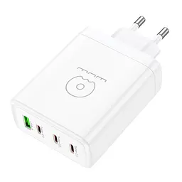 Мережевий зарядний пристрій WUW-C158 1USB 3Type-C + USB A PD100W white (WUW-C158) - мініатюра 2