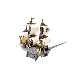 Дерев'яний 3D конструктор "Піратський корабель" 196 деталей PuzzleOK det0014997 - мініатюра 2