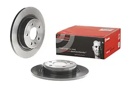 Диск гальмівний задній невентильований Opel Astra J, Zafira C, Cascada, 04-25р Brembo (08.B351.11) - мініатюра 2