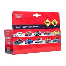 Автомодель Технопарк Mitsubishi Pajero Sport, 1:32, помаранчевий (PAJERO-S-SPORT) - мініатюра 10