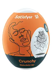 Мастурбатор-яйце Satisfyer Single Crunchy, 7х5.5 см (помаранчевий)