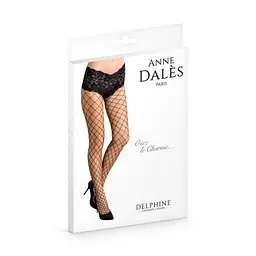 Колготки Anne De Ales Delphine T1 з мереживними трусиками S чорні - мініатюра 4
