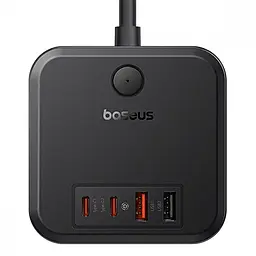 Мережевий фільтр Baseus PowerCombo Cube Power Strip 3xAC+2xUSB+2xType-C 30W (1.5m)