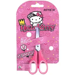 Ножиці дит. "Kite" №HK21-123 Hello Kitty 13см гумові вставки(12)(240)