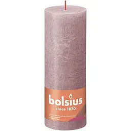 Свічка Bolsius Рустік Shine стовпчик 190х68 мм рожева - мініатюра 2