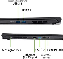 Ноутбук Acer 16 Nitro V 16 ANV16-42 WUXGA IPS/AMD R7-260/32GB/1TB/RTX 5060 8GB/Linux/Black (NH.U1GEU.005) - мініатюра 6