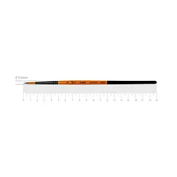 Пензель синтетика кругла Flame 1368R №6 коротка ручка ROSA (4823098534358)