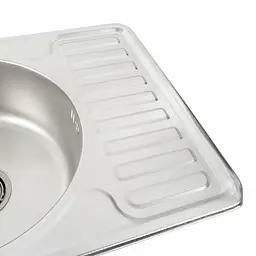 Кухонна мийка з нержавіючої сталі Platinum декор 5844 (0,8/180 мм), R, Decor - мініатюра 3