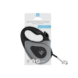 Повідець-рулетка Collar для собак, розмір S, 15 кг, 5 м, світловідбивна стрічка, чорний - мініатюра 3
