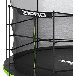 Батут із внутрішньою сіткою Zipro Jump Pro 12 футів 374 см чорно-зелений (5902659840684) - мініатюра 2