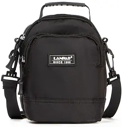 Сумка чоловіча LANPAD Чорний 15х19х8 см (LAN61028 black) - мініатюра 2