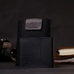 Шкіряний чоловічий гаманець GRANDE PELLE 10х8х0,5 см acs0026936 - мініатюра 9