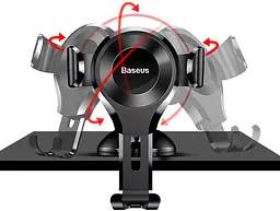 Автотримач Baseus Osculum Type Gravity Car Mount Black - мініатюра 6