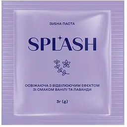 Зубна паста Splash мініатюра освіжаюча з відбілюючим ефектом зі смаком ванілі та лаванди