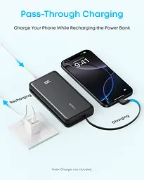 Портативний зарядний пристрій - 20000 mAh 22.5W Built-In USB-C Cable White Anker teh0027054 - мініатюра 6