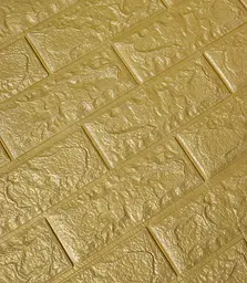 Самоклеюча декоративна панель Loft Expert золота цегла 700x770x5 мм - мініатюра 2