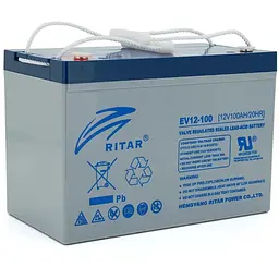 Тягова акумуляторна батарея RITAR EV12-100,12V 100Ah, M8 ( 307 х 169 х 210(215) ), Q1