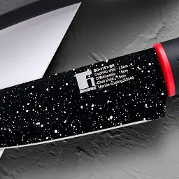 Набір ножів із покриттям під мармур Bergner Keops marble 3 шт. (BG-1151-BK) - мініатюра 6