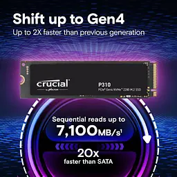 Накопичувач SSD Crucial m.2 NVMe 500GB P310 PCIe 4.0x4 480 512 (CT500P310SSD8) - мініатюра 3