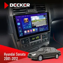 Штатна магнітола Hyundai Sonata (EF) 2001-2012 Decker D9-009 4x64, DSP, 4G, 2k Decker (НФ-00008217)