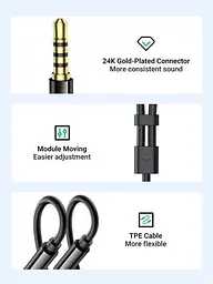 Спліттер Ugreen перехідник-розгалужувач 3.5 мм AM to 3.5 мм 2 AF ABS Black (30620) - мініатюра 4