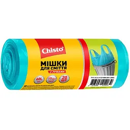 Мешки для мусора Chisto с ручками, 60 л, 20 шт.