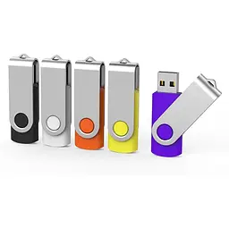 Aiibe Упаковка з 5 64 ГБ USB флеш-накопичувачів, 64 ГБ флеш-накопичувачів, що обертається USB-пам'яті USB 2.0 Pen Drive
