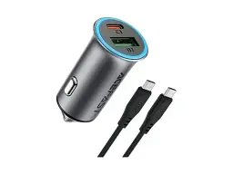 Автомобільний зарядний пристрій Acefast B16 Fast Charge Car Charger 95 W Type-C to Type-C cable Black (6974316285304)