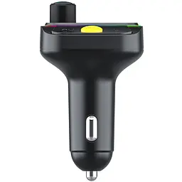 АЗП FM модулятор WIWU QC031 MP3 Car PD20W+QC3.0 2USB-A/1C Black - мініатюра 6