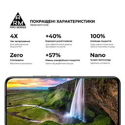Захисне скло на Realme C85 Pro 4G з олеофобним покриттям, Pro, повне проклеювання, антистатичний і пиловідштовхуючий шар, 9H, самоклеючеся, 2.5D, на весь екран, антистатичний клей, ArmorStandart (ARM89893) - мініатюра 5