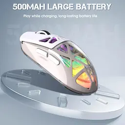 Комп'ютерна мишка Onikuma бездротова ігрова з RGB підсвіткою Bluetooth + 2.4GHz акумуляторна USB адаптер для ПК ноутбука - мініатюра 5