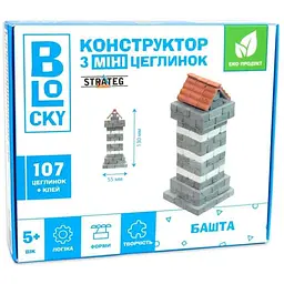 Будівельний набір STRATEG для творчості з міні-цеглинок BLOCKY "Башта" 31022