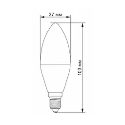 Лампочка Videx LED C37e 7W E14 4100K (VL-C37e-07144) - мініатюра 2