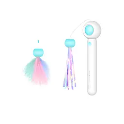 Іграшка для котів Petgravity Інтерактивна висувна вудочка з лазером блакитна (PG-CT053B) - мініатюра 2