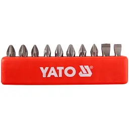 Набір насадок викрутковихYATO SL5 SL6 PH1/1 PH2/2 PZ1/1 PZ2/2 L= 25 мм (YT-0482)