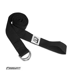 Ремень для йоги EasyFit с петлей чорний