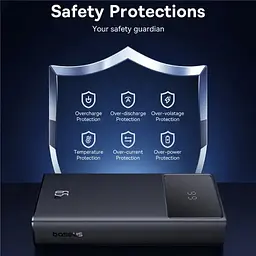 Портативний ЗП Power Bank Baseus Star-Lord Digital Display 65W 20000 mAh (P10022906113-00) Cluster Black - мініатюра 7