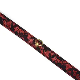 BDSM нашийник Liebe Seele Victorian Garden Lace чорний з червоним - мініатюра 4