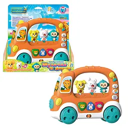 Автобус-каталка WToys озвучена українською зі світлом і звуком 19479