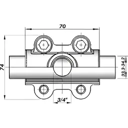 Врізка в трубу з внутрішньою різьбою DN25(33,3-34,2 мм) х 3/4″ OBD AGAflex - мініатюра 3