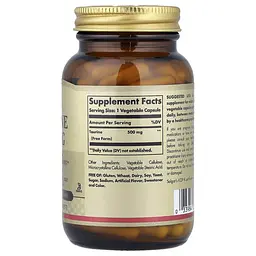 Таурин Taurine 500 mg 100 рослинних капсул Solgar vit0004873 - мініатюра 2