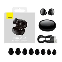 Бездротові навушники TWS Baseus Bowie E2 NGTW090001 Black - мініатюра 2