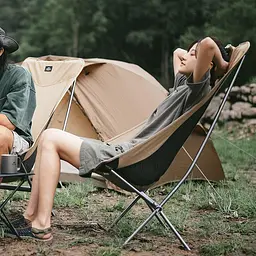 Крісло складане NaturehikeYL06 Alu Folding Moon Chair NH18Y060-Z, бежевий - мініатюра 3