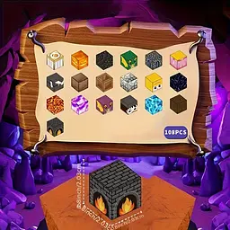 Магнітний конструктор Minecraft 108 шт по грі Майнкрафт Підземелля замку Mk001014 - мініатюра 8